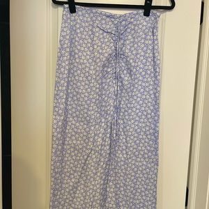 Zara floral midi skirt with slit